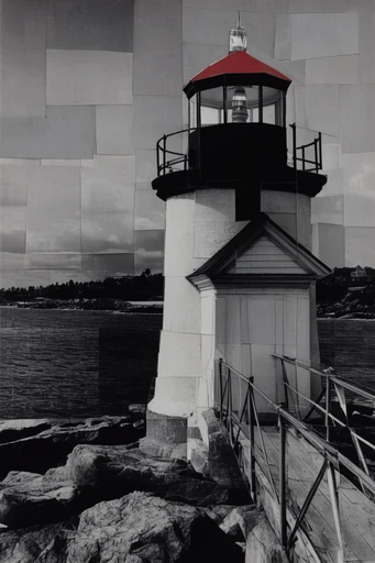 Deconstructed Monochrome Surrealism style reference image — chiaroscuro lighting