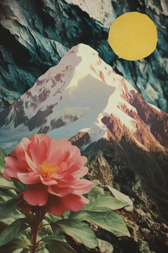 Fragmented Analog Surrealism style reference image — pixel sorted collage