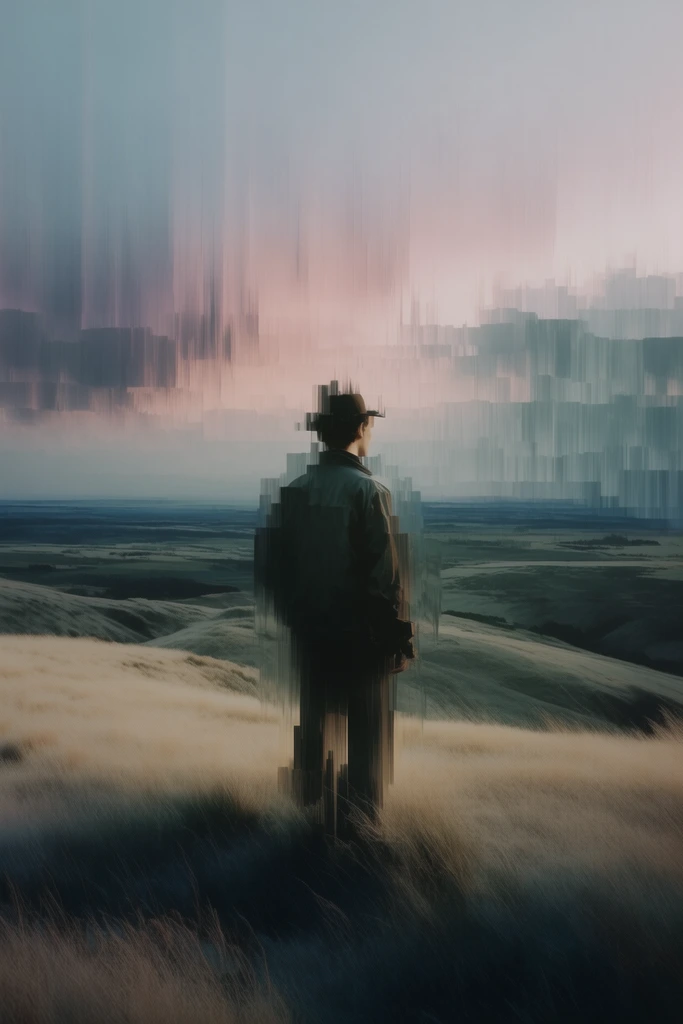 Surreal Digital Pastoral style AI image example 2