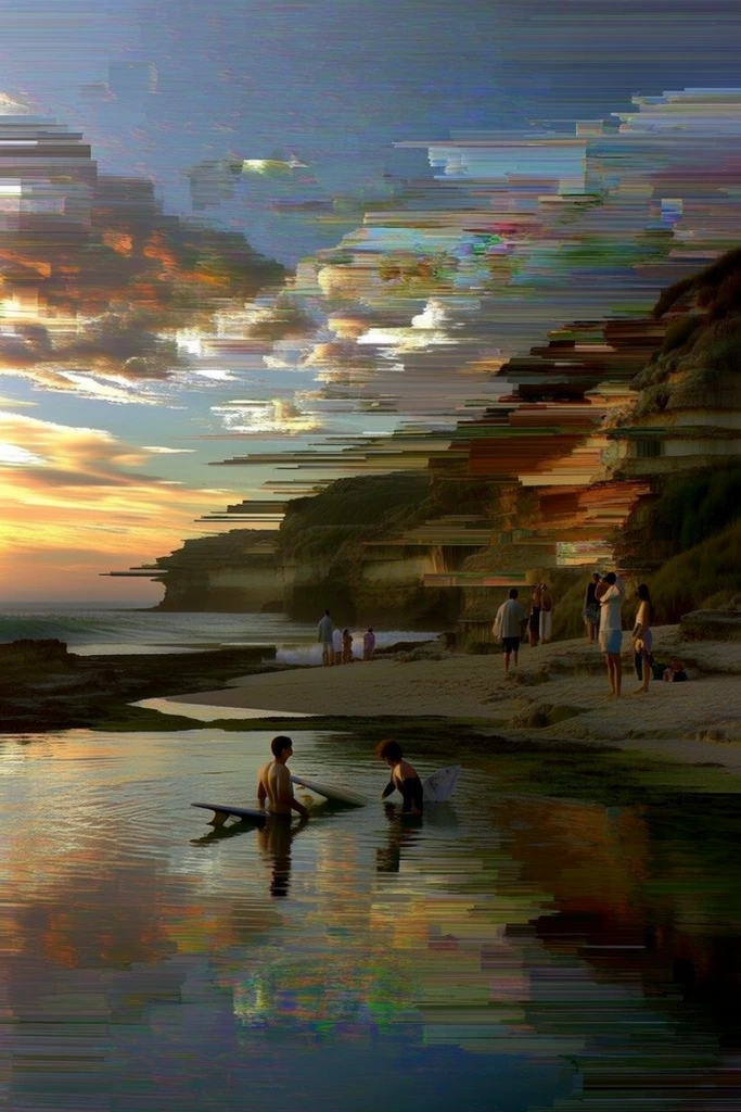 Organic Glitch Synthesis style AI image example 2