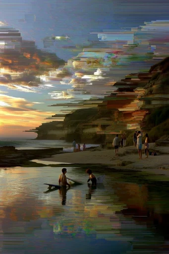 Organic Glitch Synthesis style reference image — glitch art