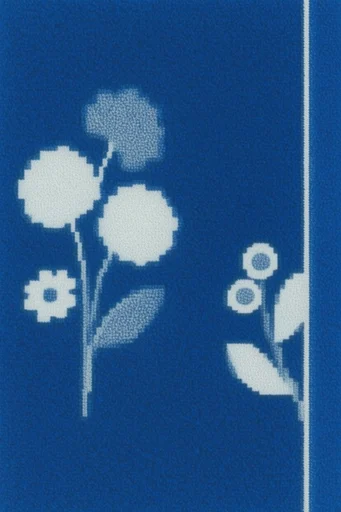 Monochromatic Indigo Minimalism style reference image — negative space