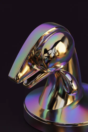 Prismatic Refraction Futurism style reference image — minimalist 3D render