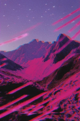 Neon Nocturnal Lo-Fi style reference image — chromatic aberration
