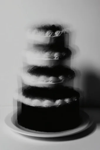 Monochrome Surrealist Duality style reference image — chronophotographic motion