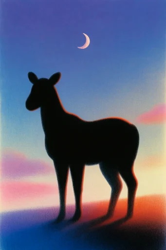 Retro Surrealist Twilight style reference image — minimalist surrealism