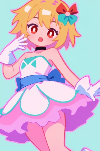 Neon Pastel Kawaii Core style AI image example 2