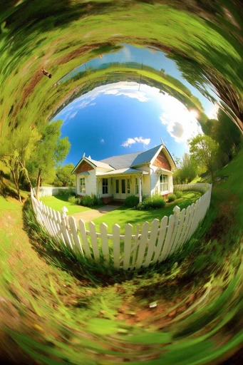 Saturated Spherical Nostalgia style AI image example 4