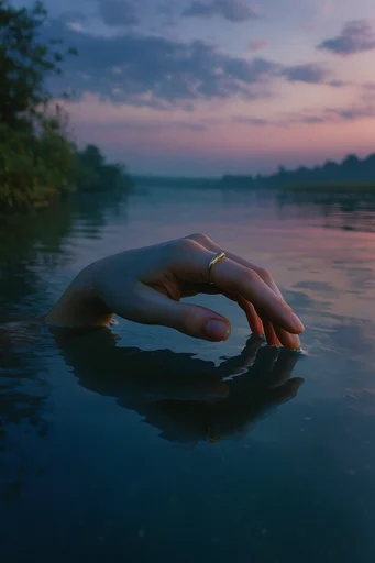 Submerged Twilight Surrealism style reference image — cinematic chiaroscuro