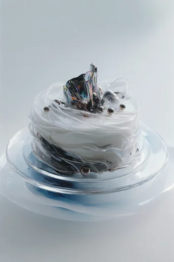Refractive Digital Surrealism style reference image — high-fidelity 3D render