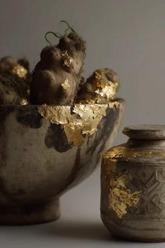 Gilded Gothic Decay style reference image — gilded gold leaf