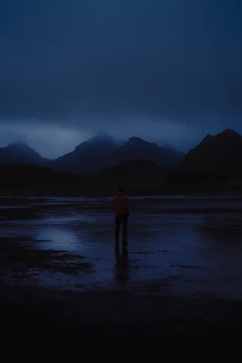 Melancholic Coastal Nocturne style reference image — cinematic chiaroscuro