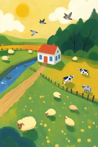 Whimsical Verdant Pastoral style AI image example 4