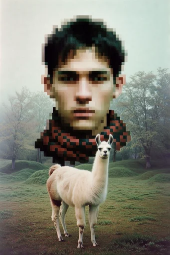 Deconstructed Analog Surrealism style reference image — muted earth tone palette
