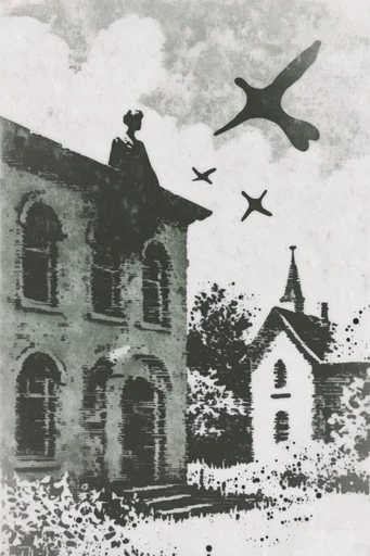 Distressed Analog Occultism style reference image — distressed analog film