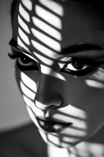 Graphic Chiaroscuro Minimalism style reference image — graphic shadow play