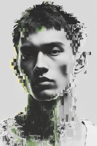 Acid Glitch Punk style reference image — risograph texture