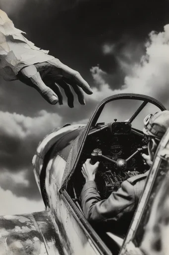 Surreal Analog Retro-Collage style reference image — surreal pop juxtaposition