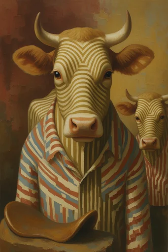 Luminous Geometric Surrealism style AI image example 3