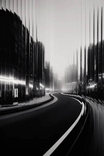 Fragmented Monochrome Deconstruction style reference image — pixel sorting
