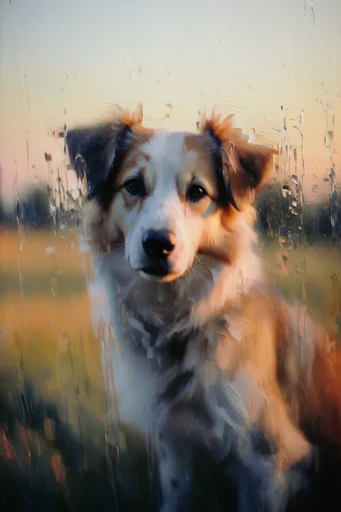 Refractive Glitch Impressionism style reference image — nostalgic atmospheric texture