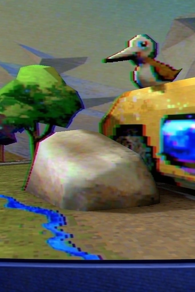 Retro-Digital Analog Glitch style AI image example 2
