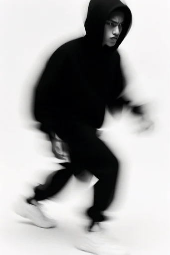 Spectral Kinetic Noir moodboard — generate AI images in this style