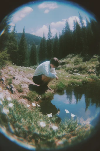 Nostalgic Analog Wilderness moodboard — generate AI images in this style