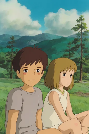Nostalgic Pastoral Anime style reference image — studio ghibli aesthetic