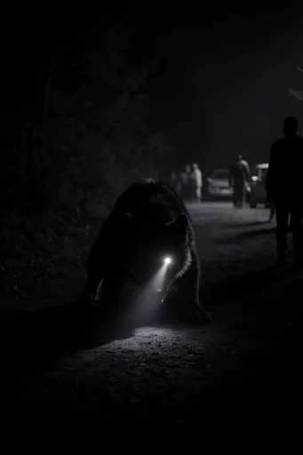 Cinematic Nocturnal Noir style reference image — dense atmospheric fog
