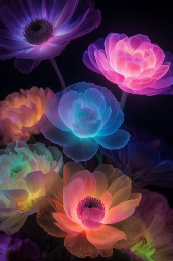 Neon Abyssal Organics style reference image — fractal coral structures