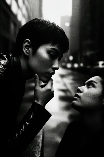 Raw Monochrome Analog style reference image — high-contrast black and white