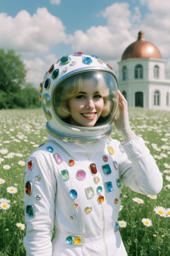Ethereal Solarpunk Pastoral style reference image — whimsical pastoral