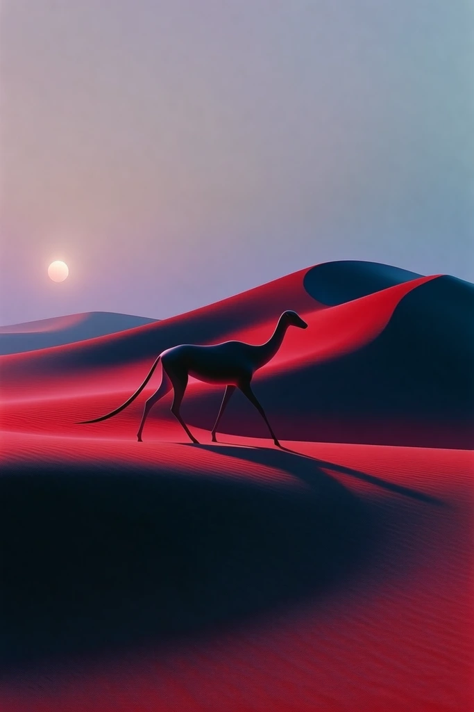 Minimalist Surrealist Horizons style AI image example 3