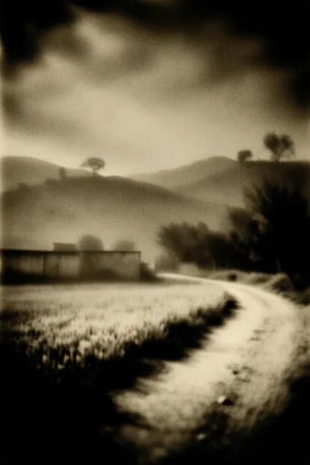 Textured Cinematic Noir style AI image example 2
