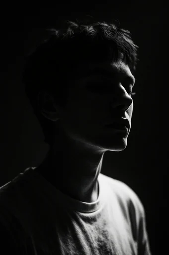 Monochrome Gothic Chiaroscuro moodboard — generate AI images in this style