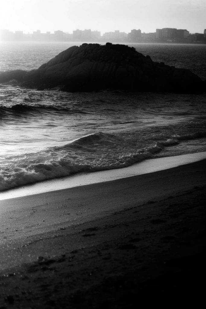 Monochromatic Noir Architecture style AI image example 2