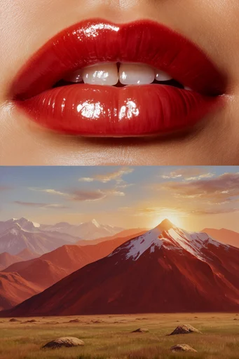 Cinematic Crimson Noir style reference image — crimson and obsidian palette