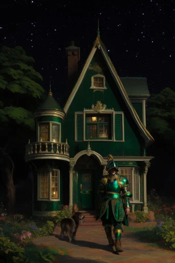 Celestial Emerald Opulence style AI image example 4