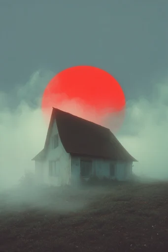 Ethereal Crimson Minimalism style reference image — teal and mint palette