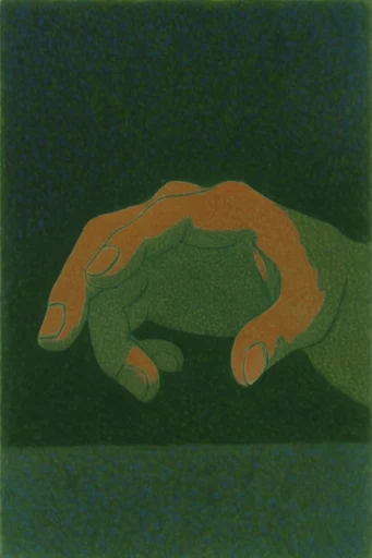 Moody Nocturnal Pastoral style reference image — deep forest green palette