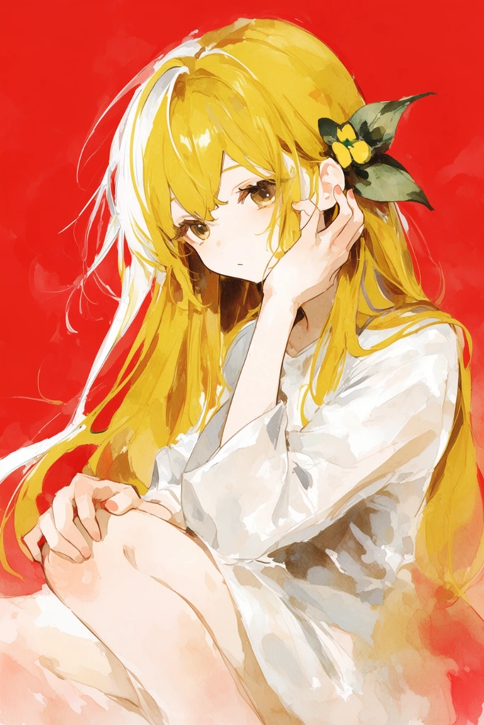Bold Crimson Anime Art style AI image example 1
