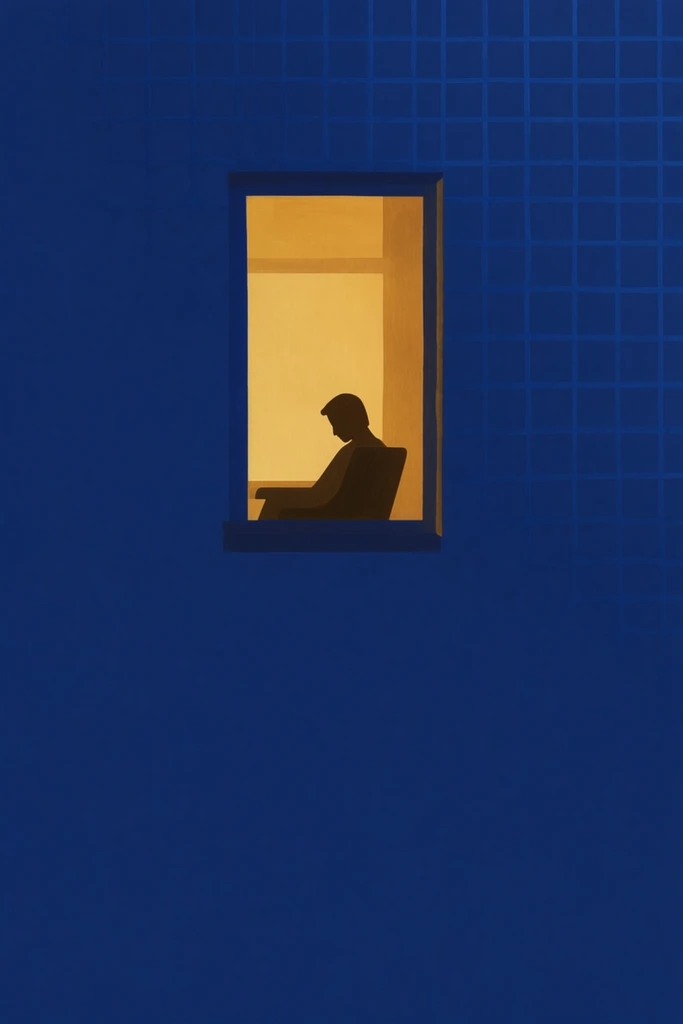 Nocturnal Minimalist Geometry style AI image example 1