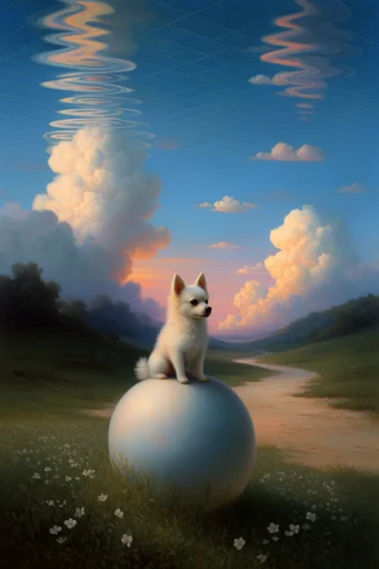 Ethereal Surrealist Landscapes style reference image — painterly texture