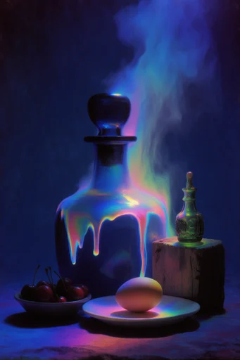 Luminous Chromatic Dissolution style reference image — chromatic aberration