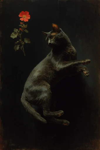 Luminous Botanical Chiaroscuro style reference image — surreal nature study