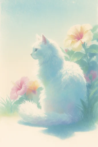 Ethereal Pastel Nostalgia style reference image — vintage texture