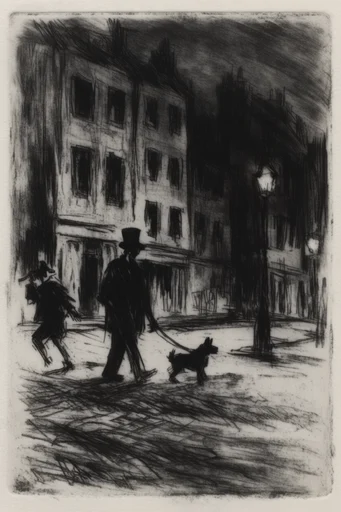 Monochromatic Symbolist Noir style reference image — chiaroscuro noir