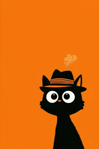 High-Contrast Graphic Minimalist style reference image — duotone orange and black