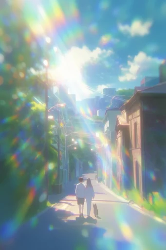 Luminous Prismatic Dreamscape style reference image — chromatic aberration